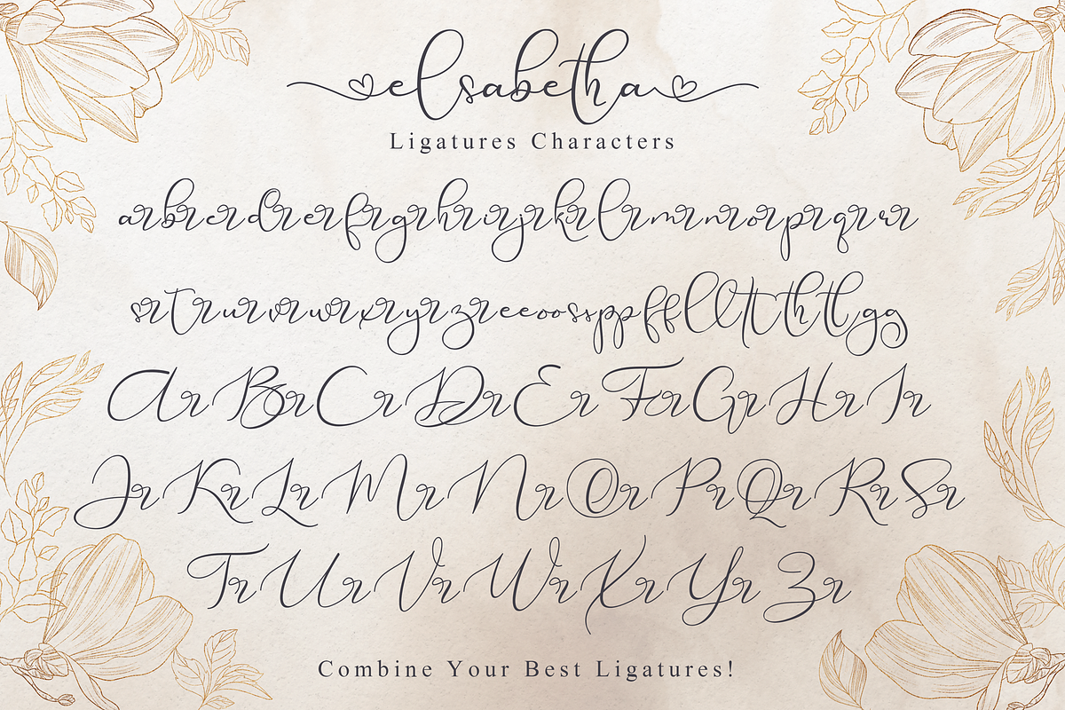 Elsabetha  Elegant Script Font, a Script Font by Aldedesign (Photo 6 of 7)