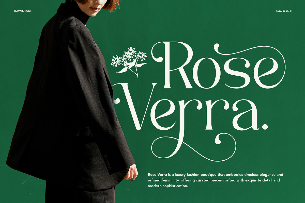 Helvare - Luxury serif Font, a Serif Font by Flawless And Co (Photo 3 of 10)