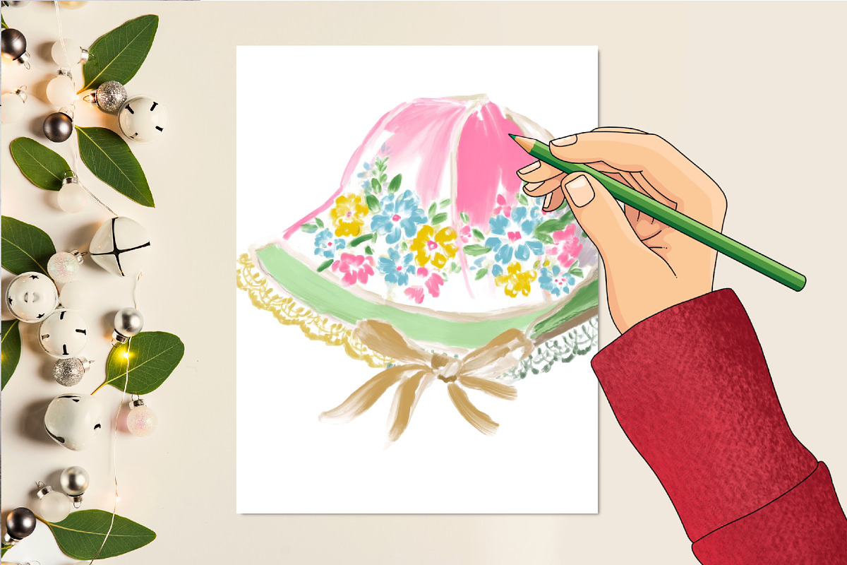 Romantic Chateau Watercolor Clipart, an Illustration by DreamCafeArt (Photo 6 of 6)