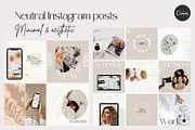 Neutral Instagram templates Canva, a Social Media Template by Yaaas Design (Thumbnail 1 of 8)