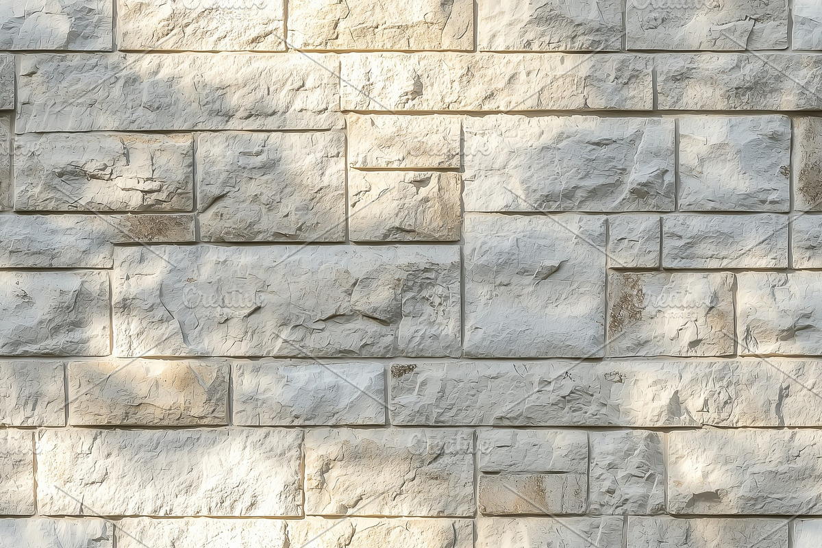A textured limestone cladding stone wall with a light color, featuring various, a Texture Graphic by Textures & Backgrounds