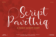 Pavethiq - Fancy Script Font, a Script Font by Dhabee (Thumbnail 1 of 15)