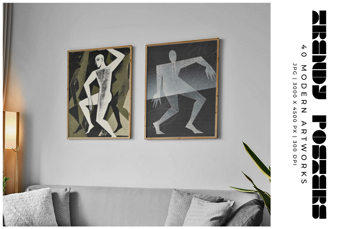 Trendy Modern Art Posters, a Decorative Illustration by Digital Art Creations (Photo 7 of 10)