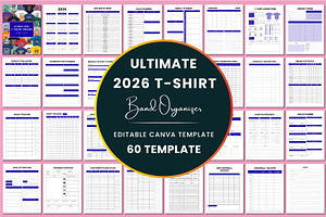 Ultimate 2026T-Shirt Brand Organizer, a Stationery Template by Shumaya