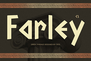 CS Farley – Ancient Greek Font, a Sans Serif Font by Craft Supply Co.