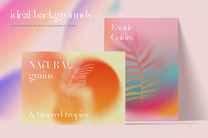 Tropical Grainy Gradient Backgrounds