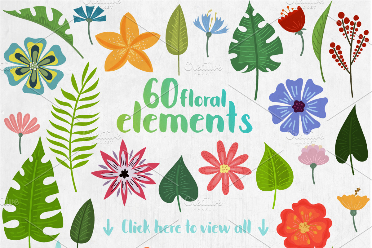 Tropical Summer - clipart collection, an Object Graphic by DruZhi Art (Photo 2 of 7)