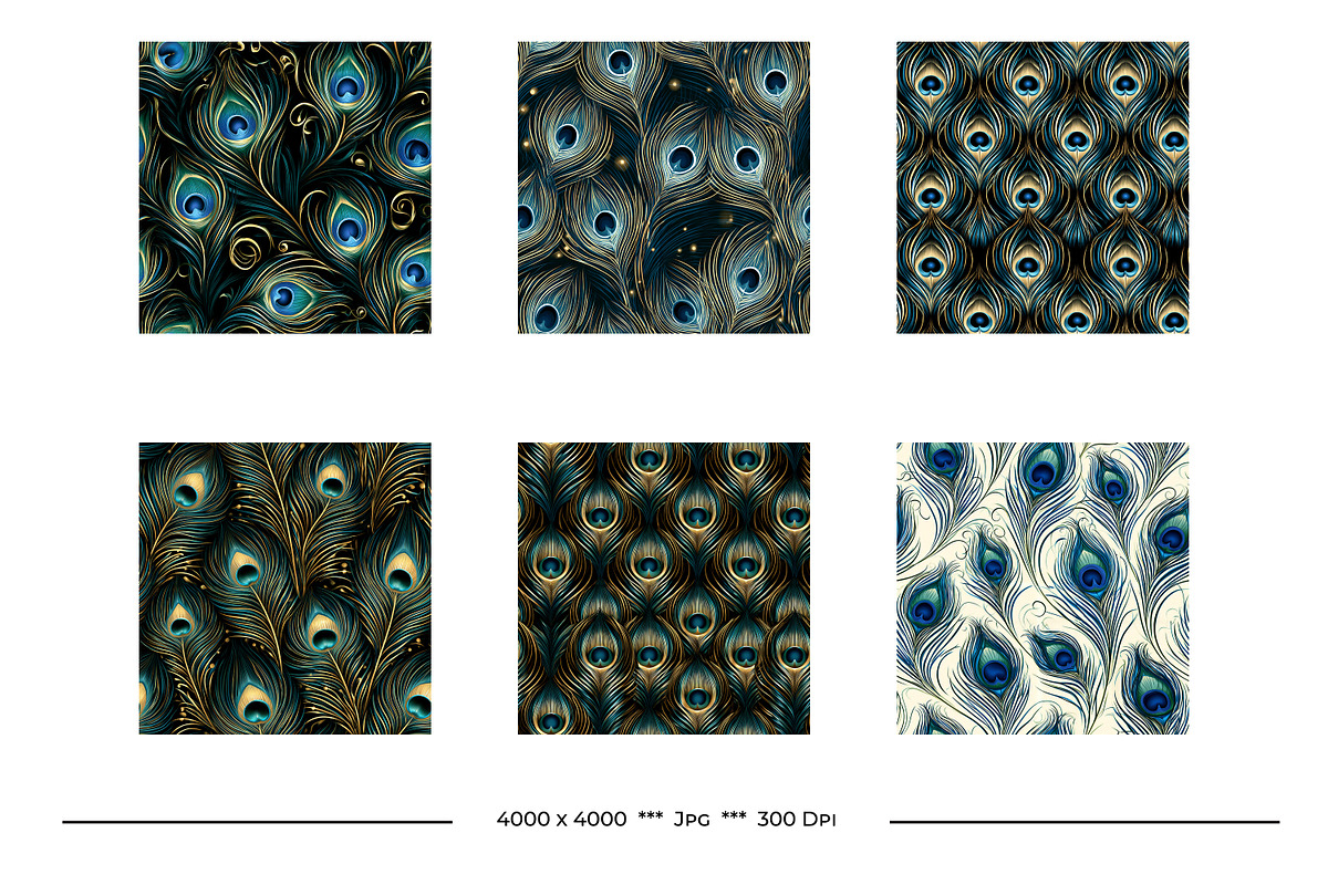 Peacock Feather Animal Print Designs, a Pattern Graphic by karenfoleyphoto (Photo 2 of 11)