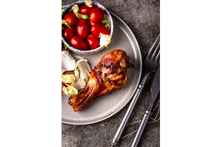 Roasted chicken drumsticks with