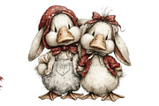 Cute Easter Ducks Clipart, a Graphic by CitraGraphics (Thumbnail 5 of 5)