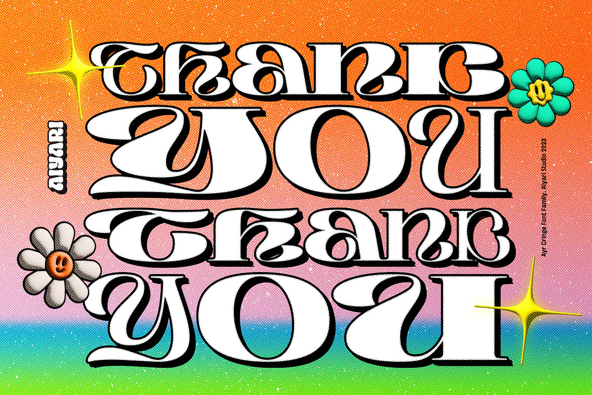 Cringe Experimental Typeface, a Serif Font by Aiyari (Photo 14 of 14)