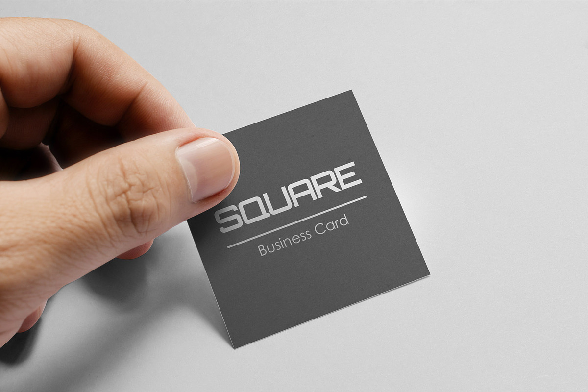 Square Business Card Mockups, a Print Template by resumetemplathttps://d3es (Photo 12 of 14)