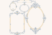 Blue&Gold Baroque Wedding Set, a Decorative Illustration by AlenaVlasko stock Market (Thumbnail 4 of 9)