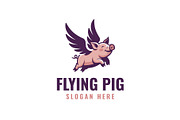 Flying Pig Logo, a Branding & Logo Template by Pixes (Thumbnail 1 of 3)