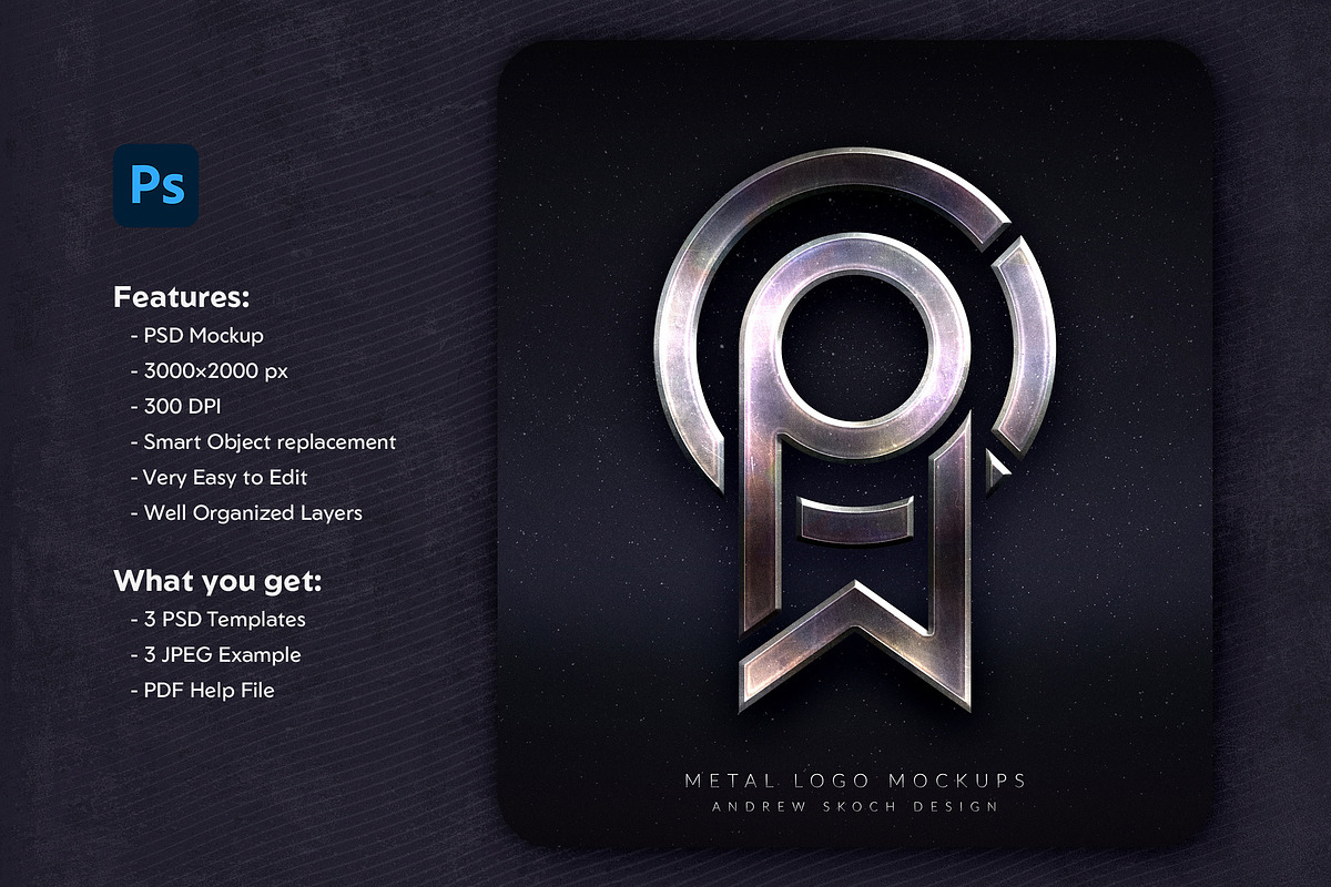 Metal Logo Mockups, a Branding & Logo Template by Andrew Skoch Design (Photo 6 of 6)