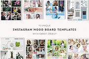 15 Instagram Mood Board Templates V3, a Social Media Template by Creativetacos (Thumbnail 1 of 4)