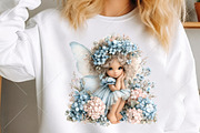 Cute Forest Fairy PNG Clipart Bundle, a Seasonal Illustration by Canvas Craft (Thumbnail 5 of 10)