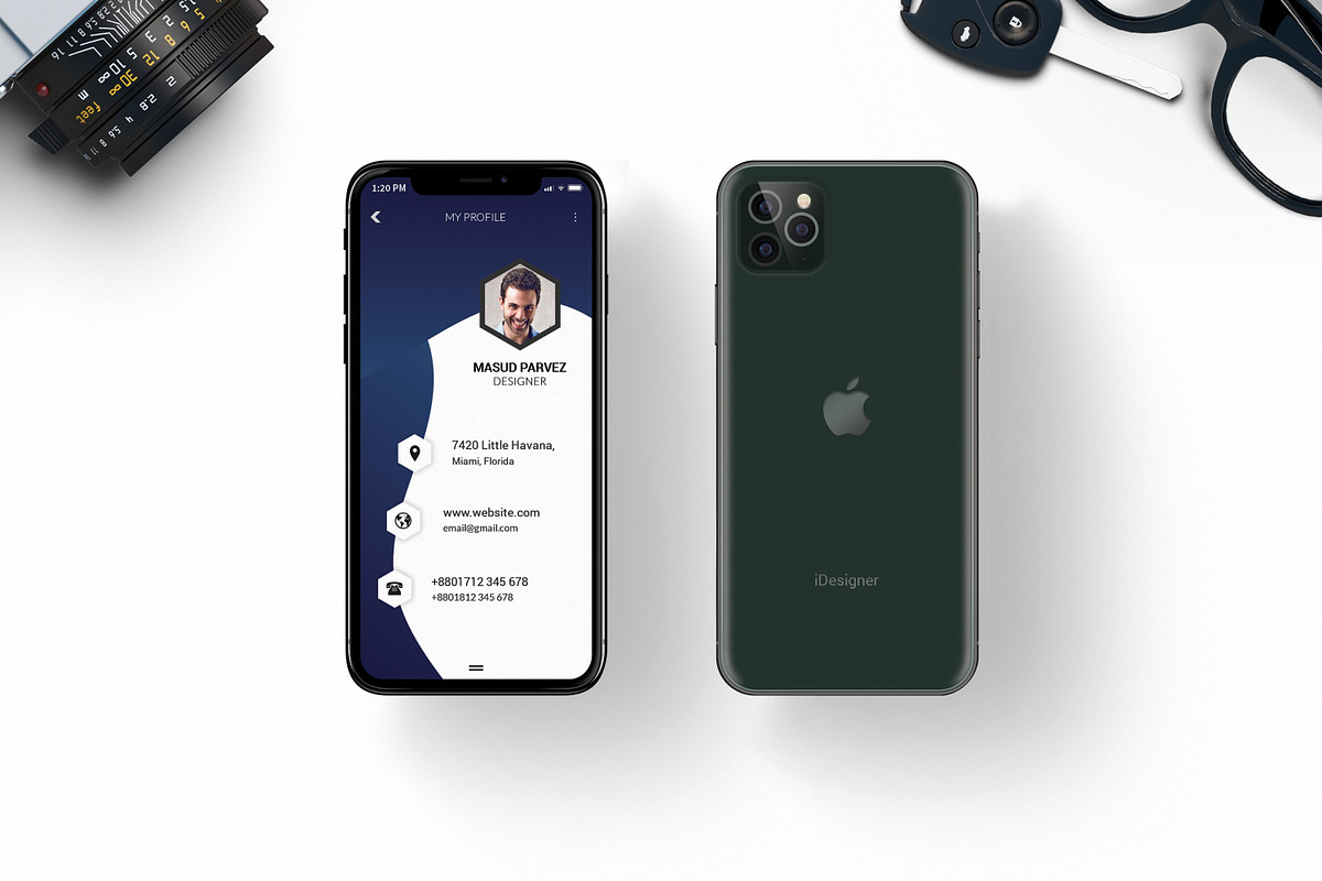 IPHONE MOBILE BUSINESS CARD, a Business Card Template by TheFeture