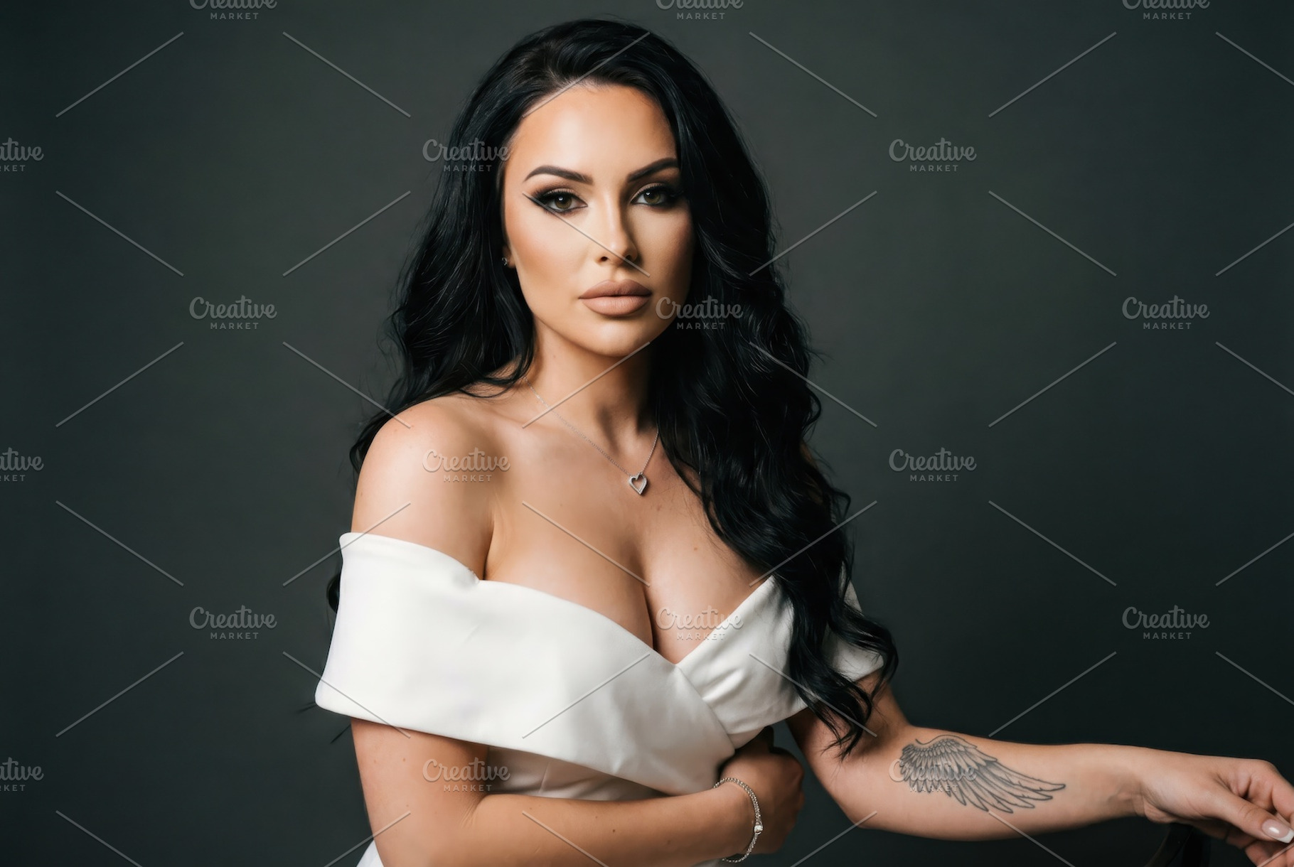 Glamorous Brunette Woman Portrait, a Person Photo by Selenique Studio
