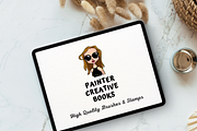 100 Owl Procreate Stamps, a Brush Add-On by Painter Creative Books (Thumbnail 6 of 9)