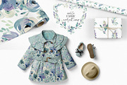 A Mountain Summer Watercolor Set, an Illustration by Creativeqube Design (Thumbnail 9 of 19)