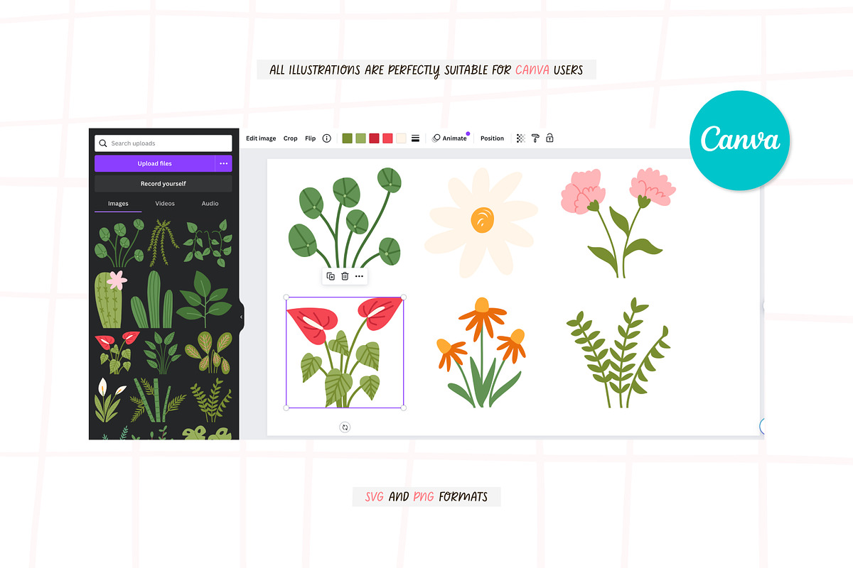 Spring clipart & patterns + Canva, a Seasonal Illustration by Valerie (Photo 9 of 12)