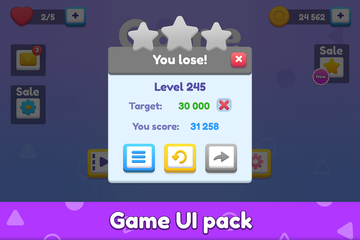 Purple GUI game pack, an UI Kit Template by KartInnka (Photo 12 of 13)