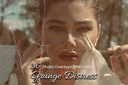 36 Grunge Distress Overlays, a Texture Graphic by 3Motional (Thumbnail 1 of 11)