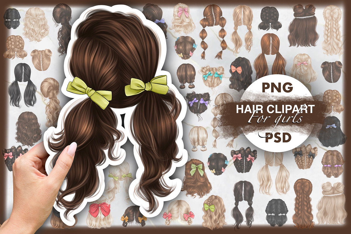 Hair for little girls, Kids hairsty, a Person Illustration by Elenbushe