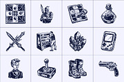 Vintage Game Illustration Set, a Technology Illustration by Prosymbols (Thumbnail 5 of 8)