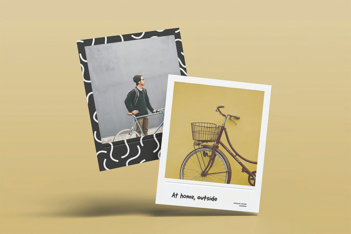 Floating Duo Instant Frame Mockup, an Advertising Mockup by DesignRushMarket (Photo 2 of 2)