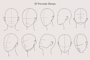 Portrait Guide Procreate Stamps