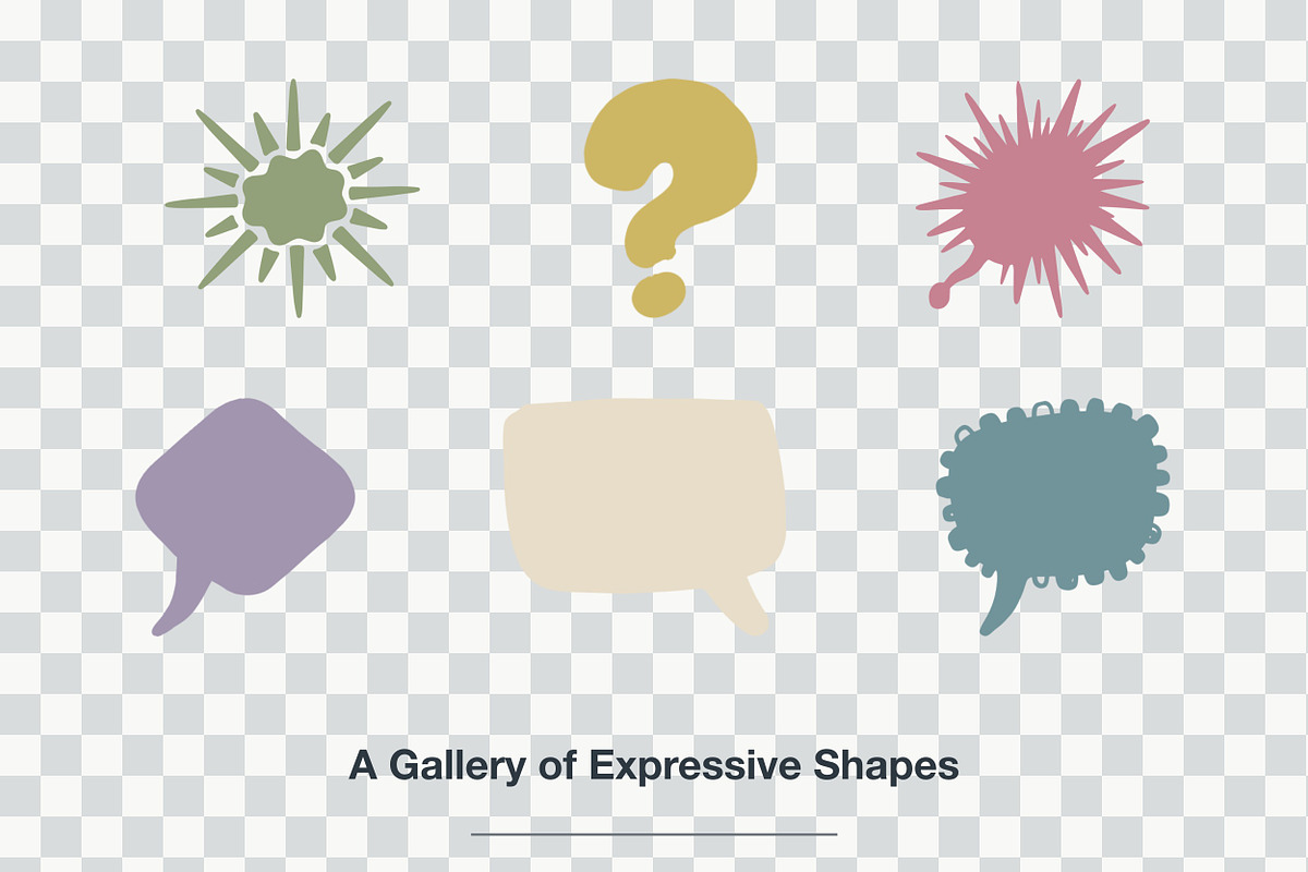 102 Hand-Drawn Bubble Shapes, an Object Illustration by designvectx (Photo 3 of 8)