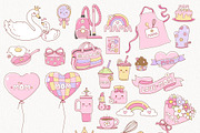 Retro Mother's Day Clipart, Girly, a Seasonal Illustration by TitaLivingArt (Thumbnail 4 of 9)