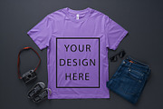 T-Shirt Mockup - Lavender Edition, a Shirt Mockup by ForhadGFX (Thumbnail 8 of 12)