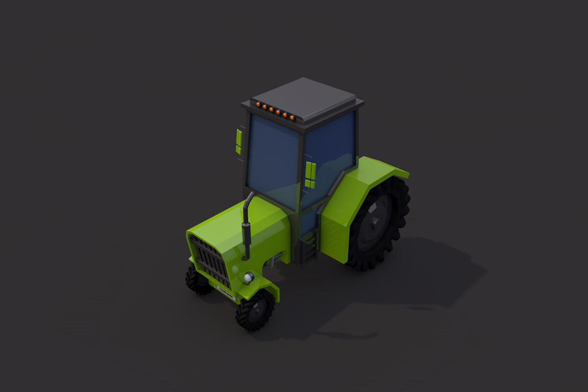 Low Poly Tractor, a Cars & Vehicle 3D Model by CreativeeArt (Photo 1 of 8)