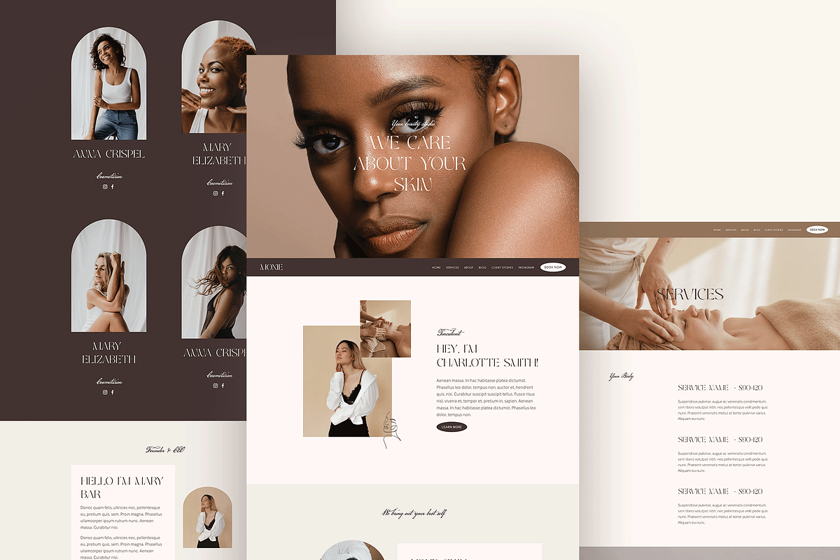 Spa Salon Squarespace 7.1 Template, a Websites & App Template by Kseniia_Design (Photo 5 of 9)