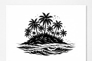 50 Tropical Palm Island Silhouette, an Empty State Illustration by Amazin_art (Thumbnail 22 of 41)