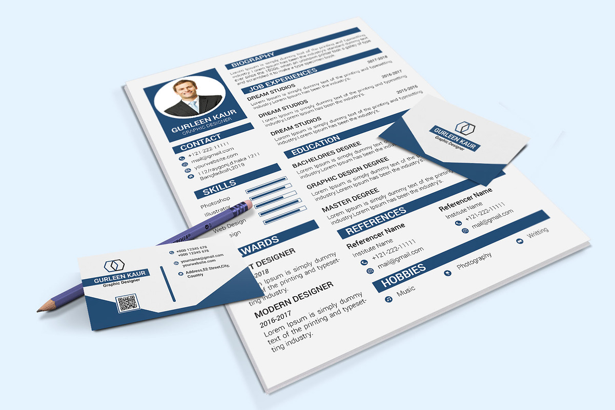 Professional Resume / CV Template, a Resume Template by designvillage (Photo 2 of 13)