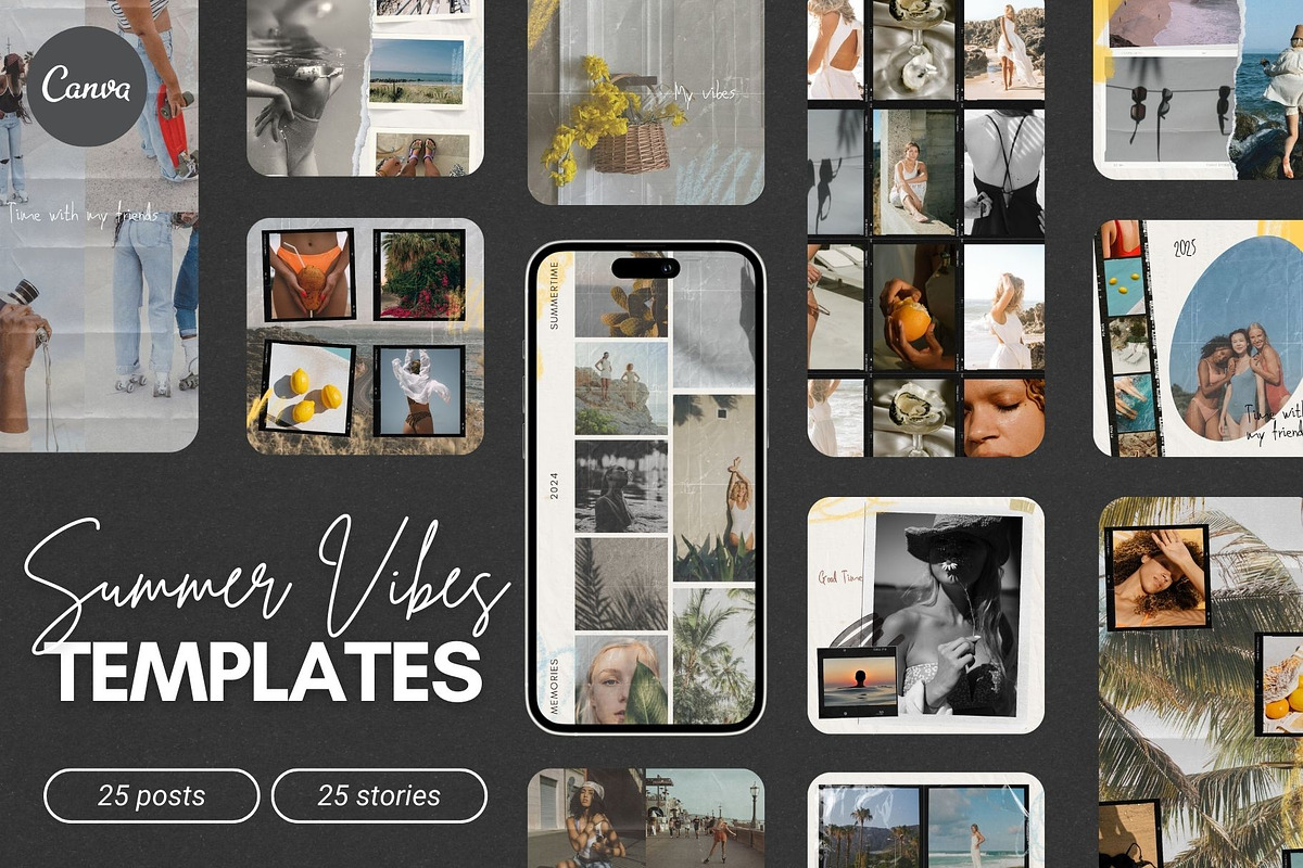 Canva Instagram Summer Templates, a Social Media Template by lerinartstudio (Photo 1 of 7)