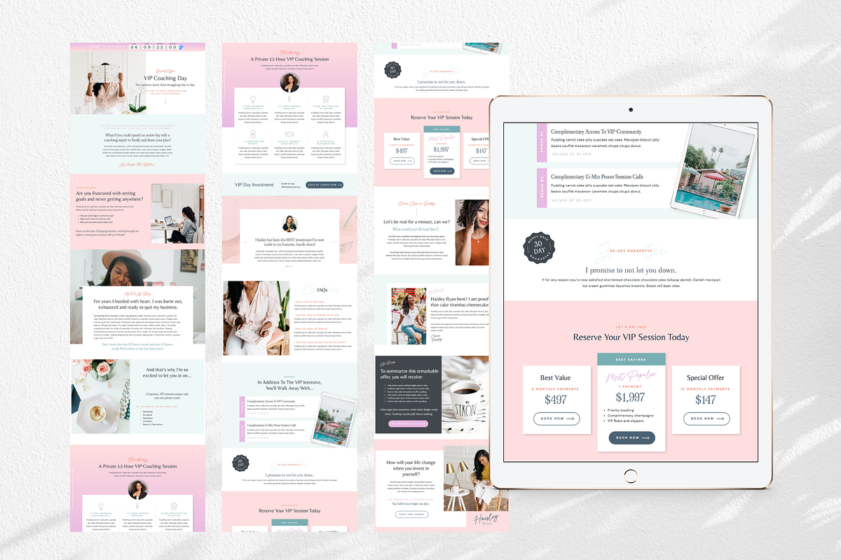Showit Sales Page Bundle Templates, a Landing Page Template by Sugar Studios (Photo 8 of 8)