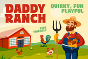 Daddy Ranch – Kids Fun Fonts, a Sans Serif Font by Konstantine Studio (Thumbnail 1 of 3)