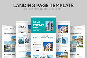 Real Estate Landing Page, an UI Kit Template by CreativeShaper