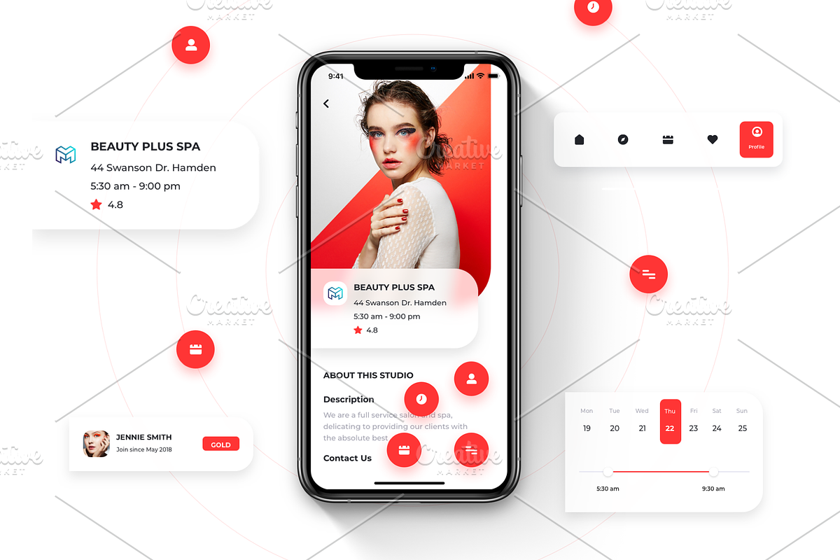 Overrun - Fitness, Beauty & Events B, an UI Kit Template by Bymsmof (Photo 2 of 6)