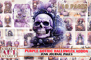 Purple Gothic Halloween ADDON, a Seasonal Illustration by CraftArtStory (Thumbnail 1 of 3)