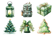 Green Winter Christmas Clipart, an Illustration by Daily.Designs (Thumbnail 5 of 5)