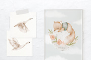 OVER THE MOUNTAINS watercolor set, an Animal Illustration by erasovas (Thumbnail 5 of 8)