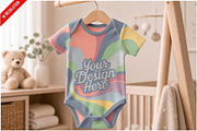 Baby Bodysuit Nursery Mockup PSD, an Advertising Mockup by Bruno's Shop (Thumbnail 1 of 3)