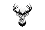 Artistic Geometric Deer Head Bundle, an Illustration by yasushie (Thumbnail 6 of 31)