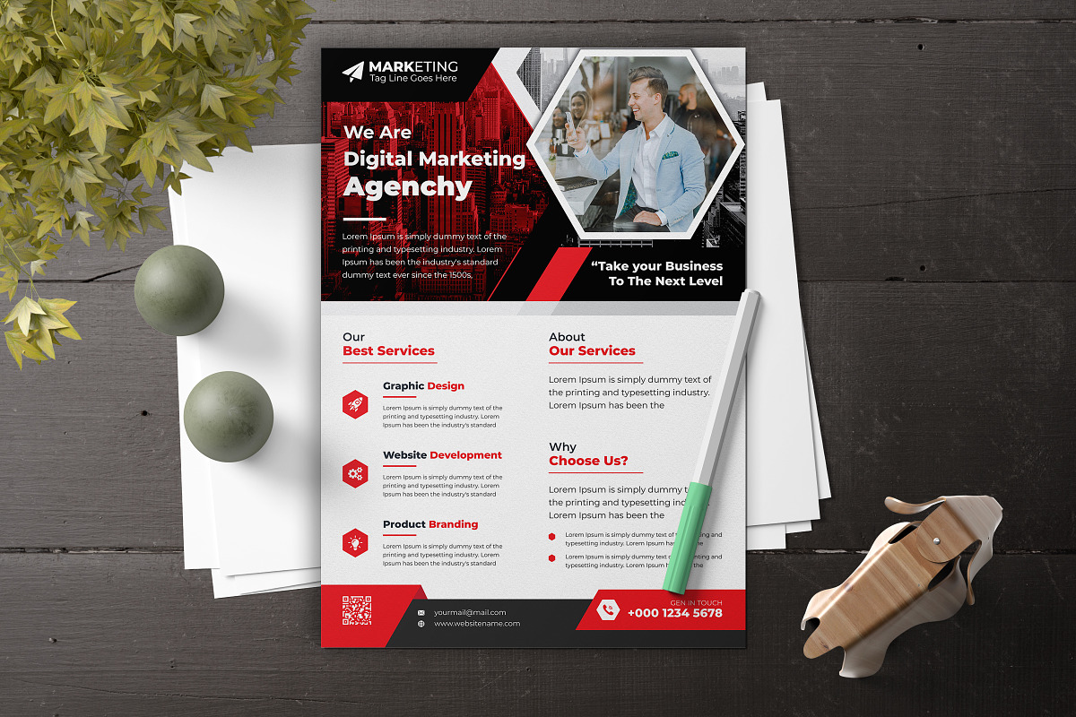 Corporate Theme Business Flyer Templ, a Flyer Template by Graphiexperto (Photo 4 of 6)